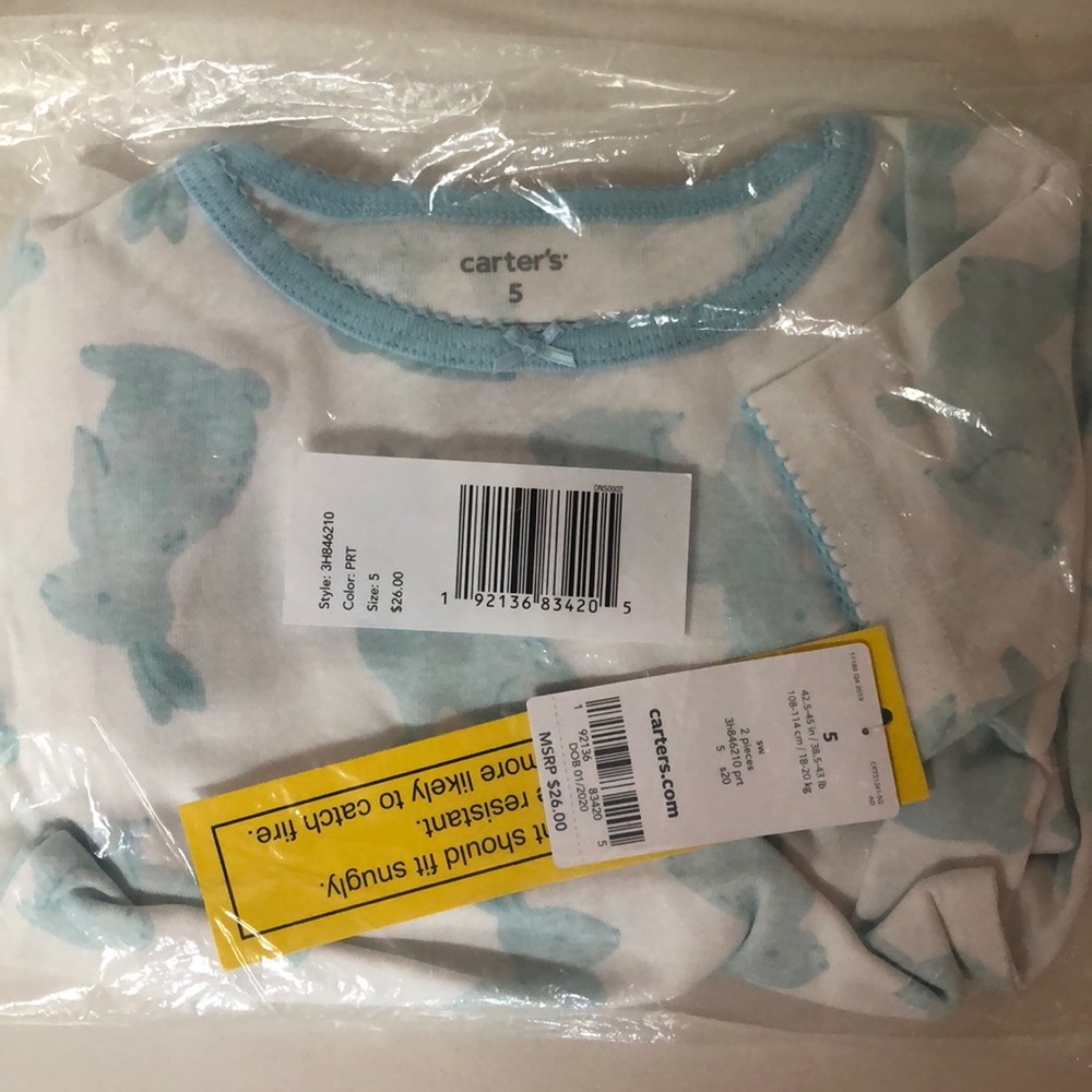 NWT Carter’s toddler girl Bunny pajamas
